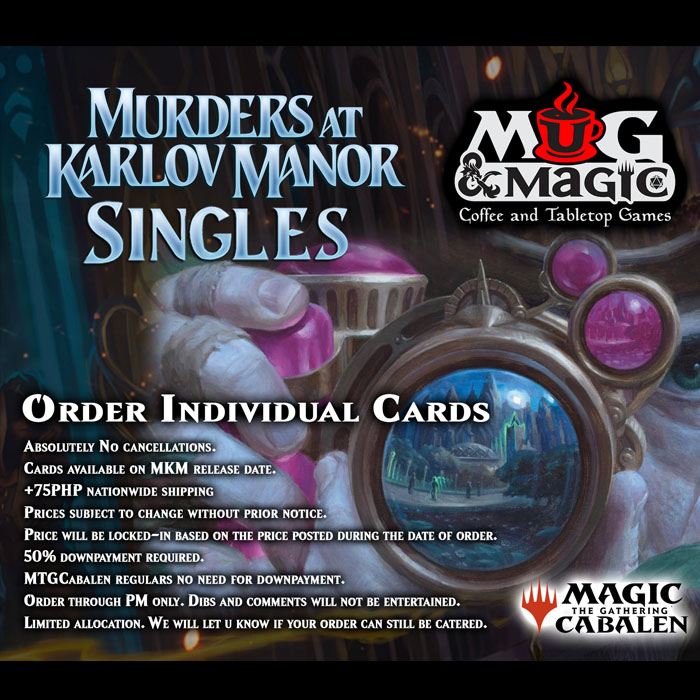 Now accepting preorders for Murders at Karlov Manor. Non foils. Reading is 🔑